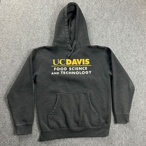 UC Davis‎ Hoodie Mens Small Gray Pullover Casual Distressed Thrashed Adults